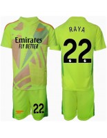 Otroške Nogometnih dresov Arsenal David Raya #22 Vratar Domači 2024-25 Kratki rokavi (+ hlače)